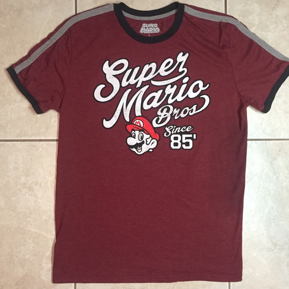 Super Mario baseball shirt